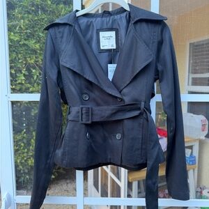 Abercrombie & Fitch Women's Black Trench Coat